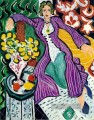 Femme au manteau violett Frau in einem lila Mantel abstrakte Fauvismus Henri Matisse